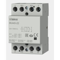 Inštalacijski kontaktor Iskra 40A IKA40-22 2NO+2NC 230V 50Hz